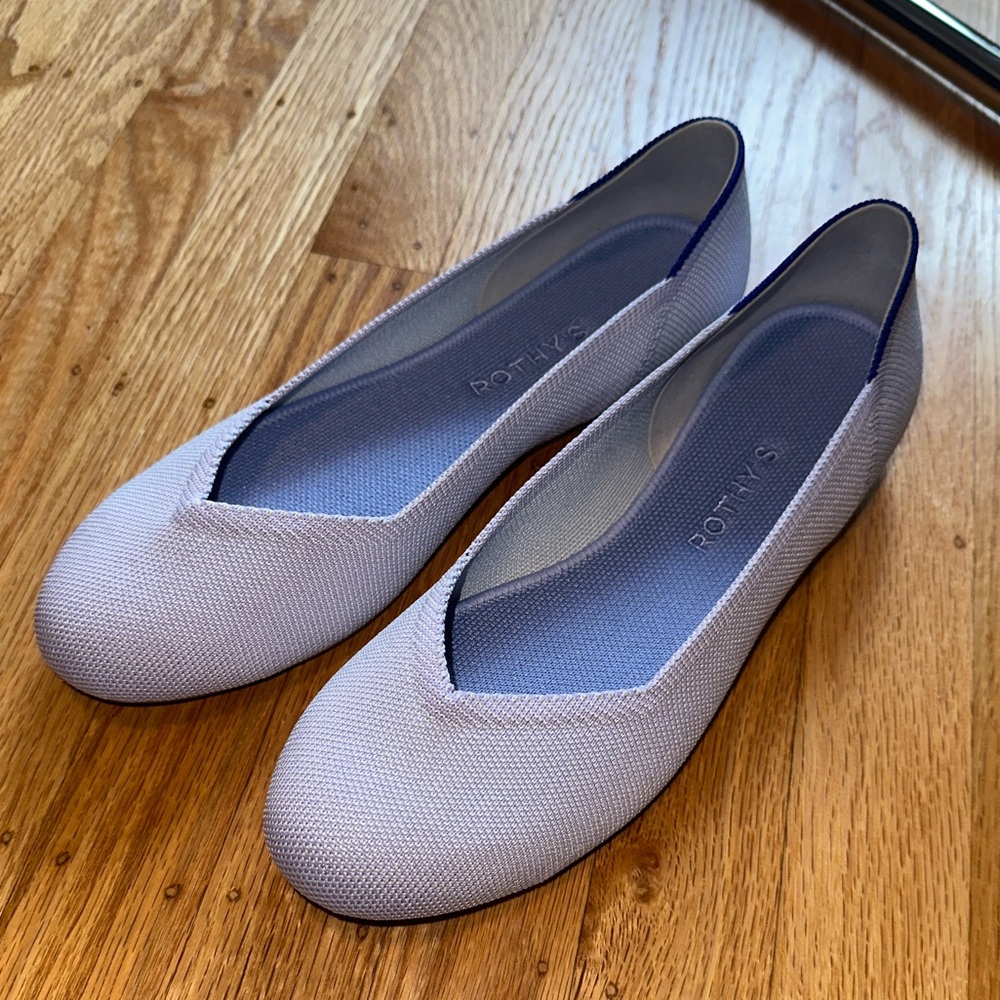 New Rothy’s purple flats size 10.